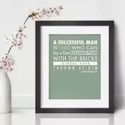 David Brinkley Inspirational Wall Art Print Motivational Quote Poster Decor Gift