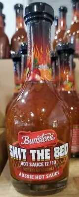 X2 Bunsters Sh*t The Bed Hot Sauce 236ml Extreme Spicy Australian Chilli Cond.