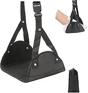 TRADERPLUS Airplane Foot Hammock Portable Travel Airplane Footrest Comfy Foot Hanger