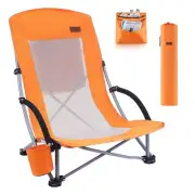 Nice C Beach Chair, Beach Chairs for Adults w/Cooler Compact High Back, Cup H...