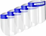 5 PCS Safety Full Face Shield Reusable Protection Cover Face Eye Cashier Helmet