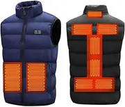 [LIUHD] Heated Vest 9 Heated Vest Zones Electric Heated Jackets Men Women Sportswear Heated Coat Graphene Heat Coat USB Heating Jacket for Camping