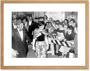 Vintage President John Kennedy JFK Jackie Framed Wall Art Print