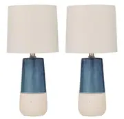 Amalfi Nash 2Pcs Table Lamps Pair Desk Night Light Bedside Lamps for Bedroom