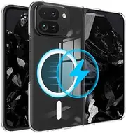 [Jarttarn] Magnetic Case Compatible with Google Pixel 9 Pro Fold 2024 [Compatible with Mag-Safe], Anti-Yellowing Crystal Clear Hard PC Slim Thin Phone Cover