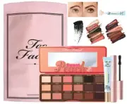 TOO FACED 3 piece sweet peach eye set ( palette, primer, mascara ) NEW