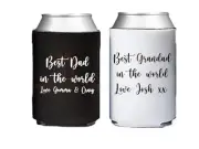 Best Dad / Grandad in the world custom stubby cooler beer drink holder