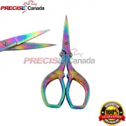 New Multi Titanium Rainbow Color Sewing Embroidery Scissors Peacock 3.5" BTS-653