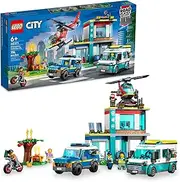 [LEGO] City Emergency Vehicles HQ 60371 Police, Fire and Ambulance Building Toy Set for Kids, Boys and Girls Ages 6+ (706 Pieces)