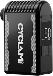 CYCLAMI A2MAX Mini Electric Bicycle Pump with Automatic Pressure Measurement up to 150 PSI, USB-C Battery, for Presta & Schrader