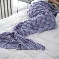 在飛比找蝦皮購物優惠-8色🧜‍♀️小紅書同款 冬季美人魚尾巴 毯子 毛毯 午睡毯 