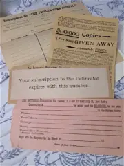 Late 19C SUBSCRIPTION FORMS Butterick Patterns + Home Journal + MailOrder Rx