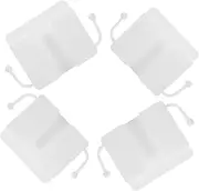 BIUDECO 4pcs Wall Cell Phone Holder Self Adhesive Bedside Charger Stand Remote Storage Box Smooth Surface for Easy Installation for Bedroom Living Decor