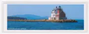 Bookmark Rockland Breakwater Lighthouse hand made Laminated Has tassel #67