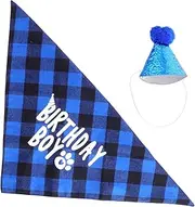 ERINGOGO Pet Dog Birthday Party Hat and Bandana Durable Blue Costume for Dogs Stylish Birthday Supplies for Celebrating Your Pet Special Day
