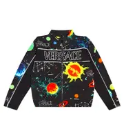[Versace Kids] Versace Kids Printed cotton jersey track jacket Y 12 multicoloured