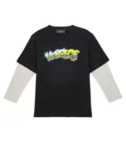 [Versace Kids] Versace Kids Logo cotton jersey T-shirt Y 14 black