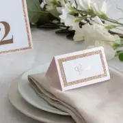 Dusky Rose - Wedding Reception Day Place Cards. With Real Foil (10 per pack)