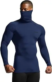 [TSLA] Men's Thermal Long Sleeve Compression Shirts, Mock/Turtleneck Winter Sports Running Base Layer Top