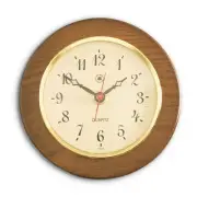 Quartz Clock on 5 Inch Cherry Wood with Brass Bezel