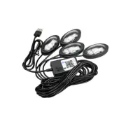 12V Car RGB Interior Ambient LED Strip Light APP Music Control Atmosphere Lamps (for: Hyundai)
