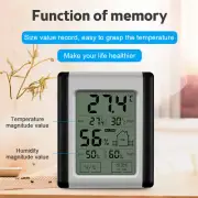 Indoor Digital Touchscreen Humidity Thermometer Temperature Hygrometer Monitor