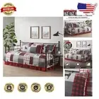 Breathable 5-Piece Daybed Cover Set - Cabin-Inspired Lodge Design for Easy Care