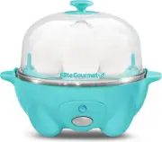 Elite Gourmet Easy Egg Cooker Boils Poaches Steams 7 Eggs Automatic Timer