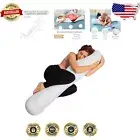 Soft 8” x 48” Round Body Pillow - Adjustable Comfort for Side and Back Sleepers