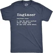 [Crazy Dog T-shirts] Mens Engineer Definition Tshirt Funny Sarcastic Science Tee