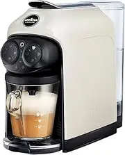[Lavazza] A Modo Mio Deséa Coffee Capsule Machine, Compatible with A Modo Mio Coffee Pods, Touch Interface, Sound Alerts, Automatic Shut-Off, Dishwasher-Safe Components, 1500W, 220-240V, White Cream