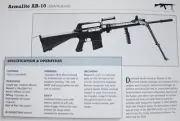 Armalite AR-10 AR 10 Machine Gun Picture Out of Print Spec Sheet Article Decor