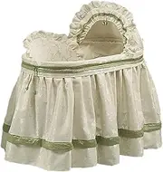 Babydoll Bedding Baby King Brocade Bassinet Bedding Set, Ecru