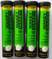 Wakey Wakey Caffeine Effervescent Lemon & Lime Flavour 20 Tablets x4 (80 Total)