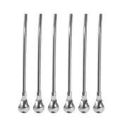 Stainless Steel Straw Spoon Long Handle Coffee Spoon 14*2 cm