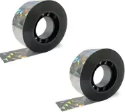 LALOCAPEYO 2Pcs Bird Scare Tape Ribbon Flash Double Sided Reflective， Keep Bi...
