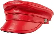[Generic] Men/Women Military Hats Student Cap Unisex Leisure Genuine Leather Motorcycle Flat Caps