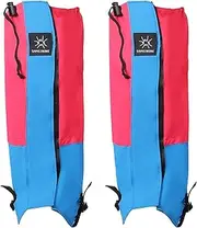[uxcell] Leg Gaiters, Nylon Waterproof Shoe Covers Hiking Gaiters Snow Boot Gaiter, Blue Rose Red, M