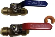 10 Pieces 1/2" Push Fit Ball Valve with 2 Free Clip, 5 Pieces Each, Certified t