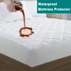 Quilted Mattress Protector Topper Waterproof Bed Cover Fully Fitted Double Queen