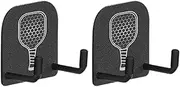 rockible 2 Pieces Display Stand Pickleball Rackets Hooks No Drill Pickleball Paddle Rack Holds for Bedroom Workouts Bags