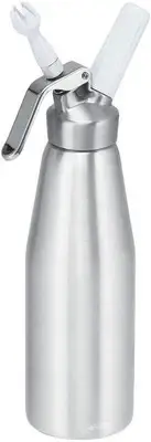 Cream Whipper with Three Nozzles Silver
