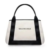 在飛比找momo購物網優惠-【Balenciaga 巴黎世家】NAVY CABAS S 