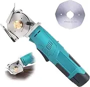SUZLAZYR Cordless Electric Scissors Portable Cardboard Rotary Cutter Cutter Round Knife Cutting Machine for Fabric Cardboard Carpet Leather Felt
