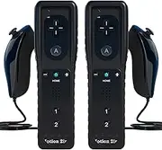 TechKen Controller for Wii with Motion Plus and Wii Nunchuck Controller Wii Remote Control Nunchuk Controller Wii Remote Control Remote Plus Controller Replacement for Wii/WiiU Console with Silicone Case Wristband