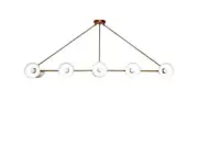 Modern Brass Pendant Light Lamp, Large Handmade Statement White BOLIVAR Light