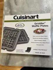 Cuisinart GR-WAFP Griddler Waffle Plates Black Griddler Accessories New