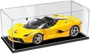 Acrylic Display Case for 1:18 BBR Ferrari LAFERRARI Aperta Yellow Diecast Car Model Figure Storage Box Dust Proof Glue Free