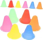 BESPORTBLE 12pcs Brightly Colored Agility Cones for Mini Traffic for Sports Training Soccer Basketball Roller Skating Obstacle Courses