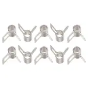 10pcs Spring Hose Clamp 65Mn Steel 4mm Low Pressure Air Clip Nickel Plated